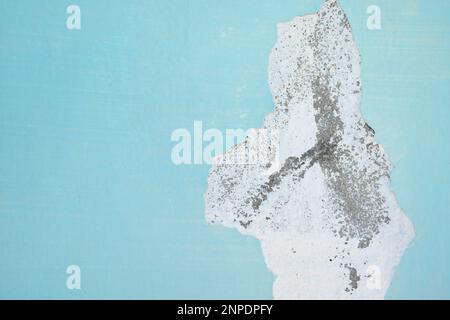 Old blue wall cement background. Stock Photo