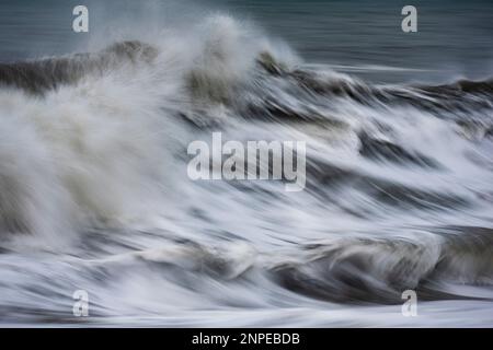 Abstract image of breaking waves. Stock Photo