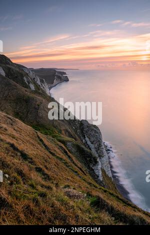 Sunrise over coast cliffs Stock Photo - Alamy