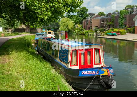 Houseboats on river Cam in Cambridge. Stock Photo