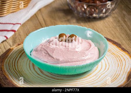 Traditional Greek taramosalata, cod roe dip Traditional Greek taramosalata, cod roe dip