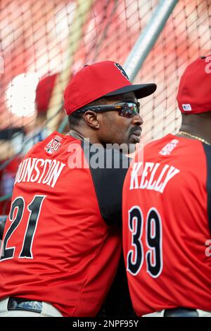 San Francisco Giants Shawon Dunston during practice before the MLB All-Star  Game on July 14, 2015 at Great American Ball Park in Cincinnati, Ohio.  (Mike Janes/Four Seam Images via AP Stock Photo 