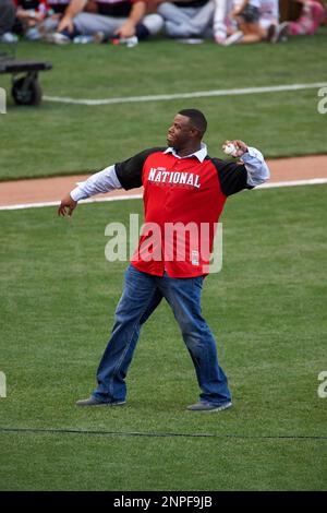 Ken Griffey Jr. of the Cincinnati Reds bats during 7-6 victory over the Los  Angeles Dodgers at Dodger Stadium in Los Angeles, Calif. on Wednesday, Jul  Stock Photo - Alamy