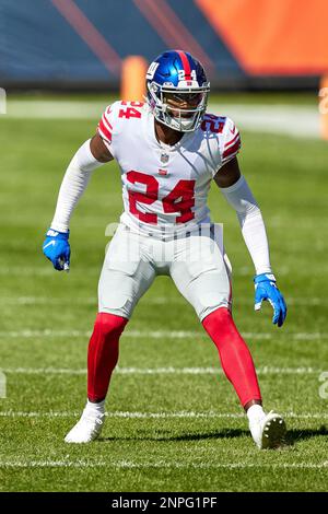 September 20, 2020: Chicago, Illinois, U.S. - Giants #48 Tae Crowder in  action before the NFL Game between the New York Giants and Chicago Bears at  Soldier Field in Chicago, IL. Photographer: