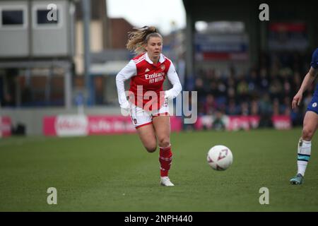 London, UK. 26th Feb, 2023. London, Ferbruary 26th 2023: during the Vitality Womens FA Cup game between Chelsea and Arsenal at Kingsmeadow, London, England. (Pedro Soares/SPP) Credit: SPP Sport Press Photo. /Alamy Live News Stock Photo