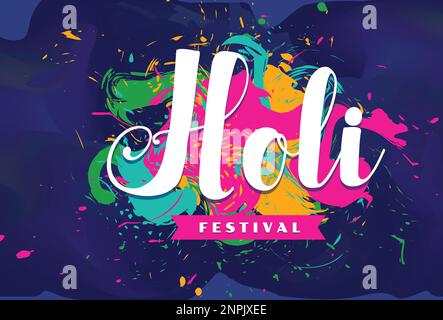Happy holi abstract festival colorful background Stock Vector