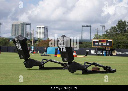 JACKSONVILLE, FL - AUGUST 03: .Jacksonville Jaguars Safety Andre Cisco (38)  during training camp on August 3, 2021 at DreamFinders Homes Practice  Complex in Jacksonville, Fl. (Photo by David Rosenblum/Icon Sportswire)  (Icon