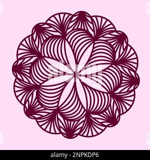 Half Red Flower in the Bottom of the Invitation Card Stock Vector