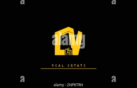 Real Estate letters Initials Monogram logo CV , VC Stock Vector