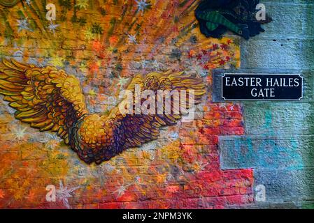 Colinton tunnel Scotland's biggest mural Stock Photo