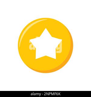 Emoji icon. Star shape social media emoticon, favorit reaction, vector illustration. Stock Vector