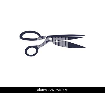 Tailor scissors, scissors, tailor, tool, sewing, needlework, graphic design. Sew, seamstress, tailoring, atelier and couturier, vector design Stock Vector