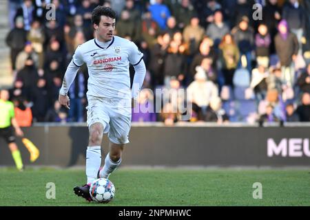 RSCA Futures' Lucas Lissens pictured in action during a soccer match  between Beerschot VA and RWD Molenbeek, Sunday 26 February 2023 in Antwerp,  on day 1 of Relegation Play-offs during the 2022-2023 