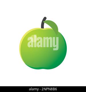 Game UI asset. Gaming user interface apple icon. vector illustration. Stock Vector