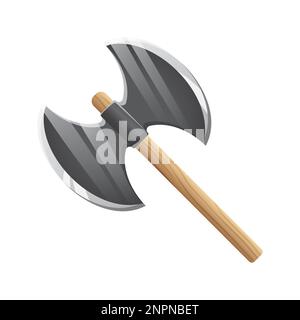 Game UI asset. Gaming user interface axe icon. vector illustration. Stock Vector