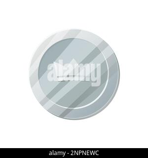 Game UI asset. Gaming user interface coin icon. vector illustration. Stock Vector