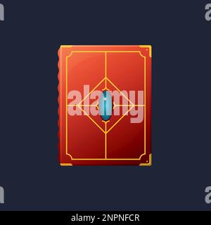 Game UI asset. Gaming user interface book icon. vector illustration. Stock Vector