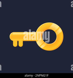 Game UI asset. Gaming user interface key icon. vector illustration. Stock Vector