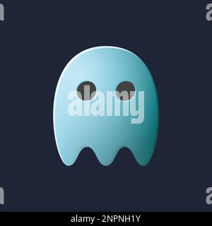 Game UI asset. Gaming user interface ghost icon. vector illustration. Stock Vector