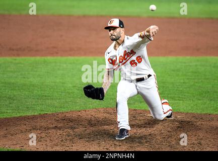 Tanner Scott of the Miami Marlins pitches during the ninth inning
