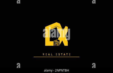 Real Estate letters Initials Monogram logo CX , XC Stock Vector