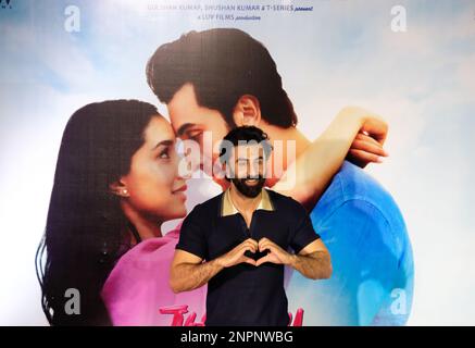 Kolkata, India. 26th Feb, 2023. Bollywood actor Ranbir Kapoor poses for a photo during the promotion event for the film 'Tu Jhoothi Main Makkaar' at INOX, Quest mall. Credit: SOPA Images Limited/Alamy Live News Stock Photo