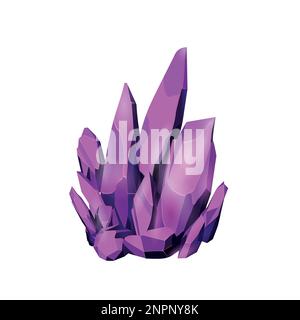 Crystal gems game assets collection, Cartoon Magic gemstones and Natural minerals, vector illustration. Stock Vector