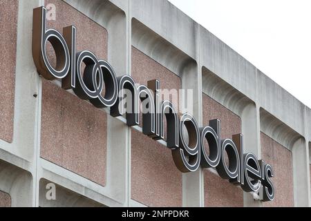 SHORT HILLS, NJ - MARCH 31: A general view of Bloomingdale's store sign at  the Mall at Short Hills, the Mall is closed as a result of the economic  impact of the