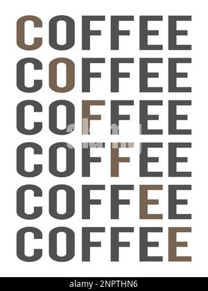 Coffee lettering typography style vector. Coffee shop poster. Stock Vector
