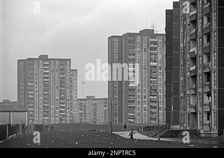 Tower blocks, Ballymun, Dublin, Republic of Ireland, April 1986 Stock Photo