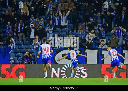 Porto, Portugal, 26th Feb, 2023. Dragao Stadium, Primeira Liga 2022/2023, FC Porto versus Gil Vicente; Mehdi Taremi of FC Porto, celebrates after scores his goal during a match between Fc Porto and Gil Vicente for the Primeira Liga 2022/2023 at Dragao Stadium in Porto on February 26. Photo: Daniel Castro/DiaEsportivo/Alamy Live News Stock Photo