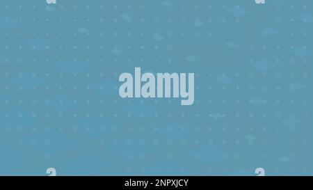 Abstract rather unsaturated grey blue dotted background with small squares. Minimal vector graphic pattern Stock Vector