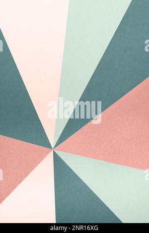 Paper for pastel overlap in ivory, mint, green and pink colors for background, banner, presentation template. Creative trendy background design in pastel colors. Stock Photo