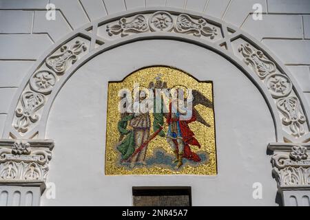 AGAPIA, MOLDOVIA/ROMANIA - SEPTEMBER 19 : Exterior view of Agapia Monastery in Agapia Moldovia Romania on September 19, 2018 Stock Photo