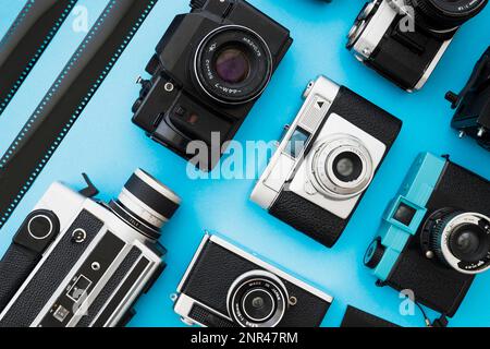 film strips near video cameras Stock Photo