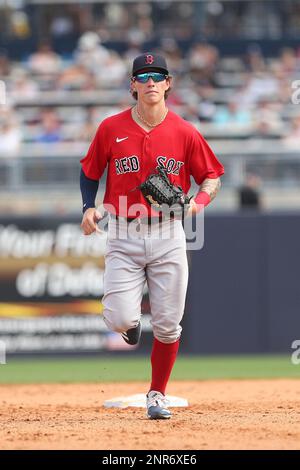 St. Petersburg, FL. USA; Boston Red Sox center fielder Jarren Duran (40)  during pregame warm-ups prior to a major league baseball game against the  Ta Stock Photo - Alamy