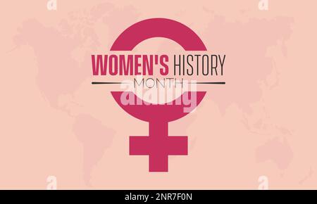 National Women's History Month. Often-overlooked contributions of women to history concept campaign on March Stock Vector
