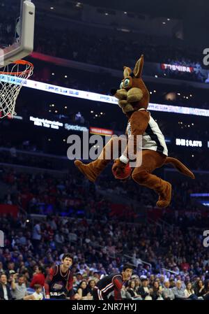 San Antonio Spurs mascot The Coyote gets the crowd involved against the  Miami Heat in game 5 of the NBA Finals at the AT&T Center at the AT&T  Center in San Antonio