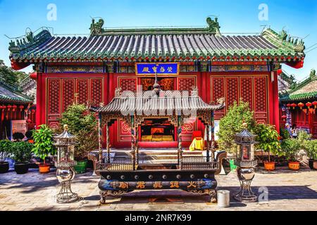 Dianmen Shichahai Fire Temple Incense Burner Beijing China Famous Taoist Temple on Houhai Lake Stock Photo