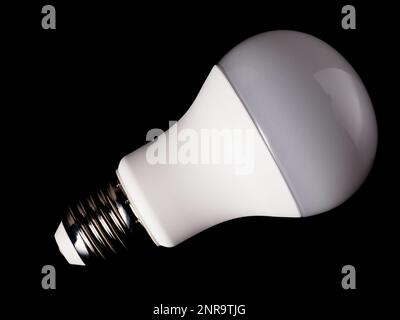LED light bulb isolated on a black background Stock Photo