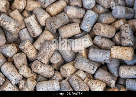 Collection of old wine bottle corks Stock Photo