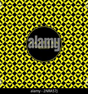 Creative yellow geometric triangle arrow abstract seamless pattern design. Stock Vector