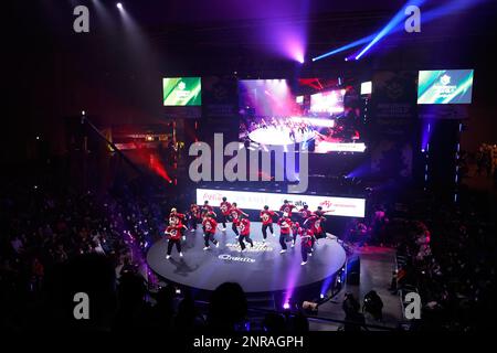 General view,  FEBRUARY 25, 2023 - Breaking :  WDSF Breaking for Gold World Series Kitakyushu  Woen's TOP8  at West Japan General Exhibition Center in Fukuoka, Japan. (Photo by Naoki Morita/AFLO SPORT) Stock Photo