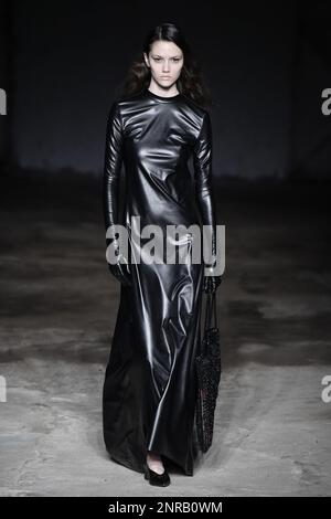 Milan, Italy. 23rd Feb, 2023. Models on the runway at the Anteprima fashion show during the Fall Winter 2023 Collections Fashion Show at Milan Fashion Week in Milan on February 23 2023. (Photo by Jonas Gustavsson/Sipa USA) Credit: Sipa USA/Alamy Live News Stock Photo