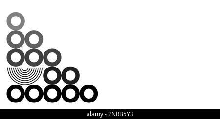 Bauhaus geometric divider with different shapes in Boho color. Stock Vector