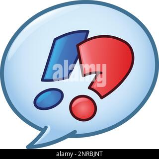 Comic speech bubble with question mark and exclamation point Stock Vector