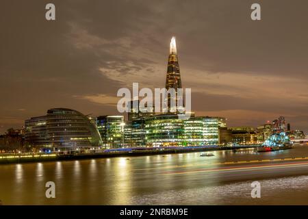 London, UK -February 12, 2023: London Skyline view of urban skyline of the financial district City of London, United Kingdom Stock Photo