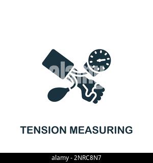 Tension measuring icon. Monochrome simple sign from pharmacy collection ...