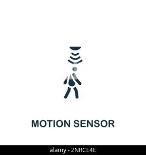 Motion sensor icon. Monochrome simple sign from security collection. Motion sensor icon for logo, templates, web design and infographics. Stock Vector