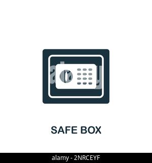 Safe box icon. Monochrome simple sign from security collection. Safe box icon for logo, templates, web design and infographics. Stock Vector